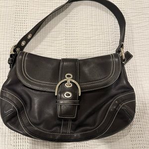 Coach bag in black genuine leather